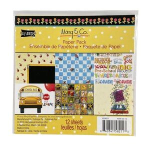Mary Engelbreit Paper Pack 12 Sheets Back to School Studio18 Mary & Co 2013